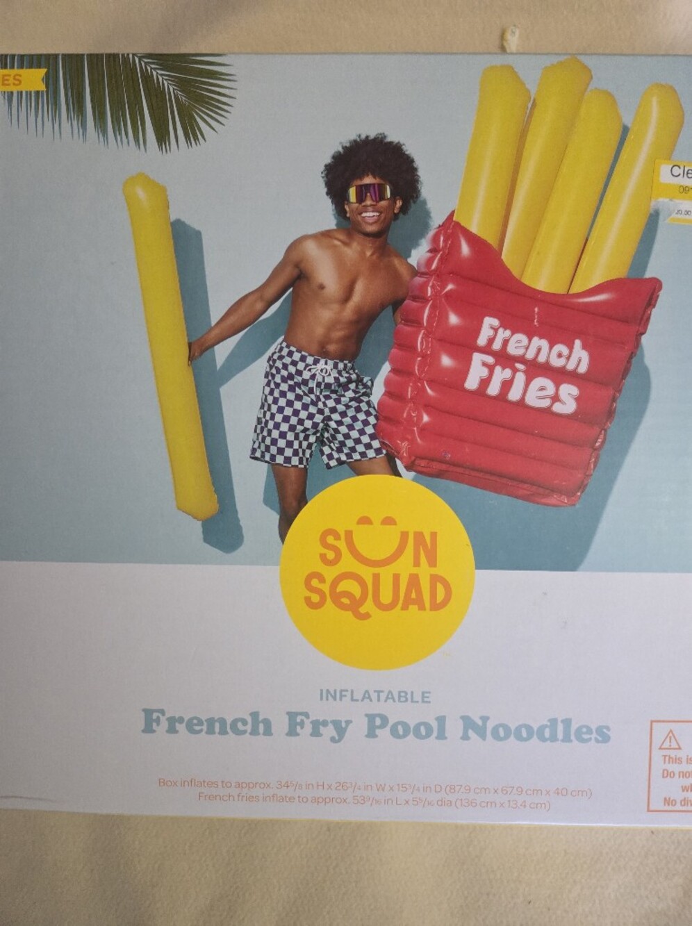 Sun Squad Inflatable French Fries Pool Float - Red - Picture 2 of 3
